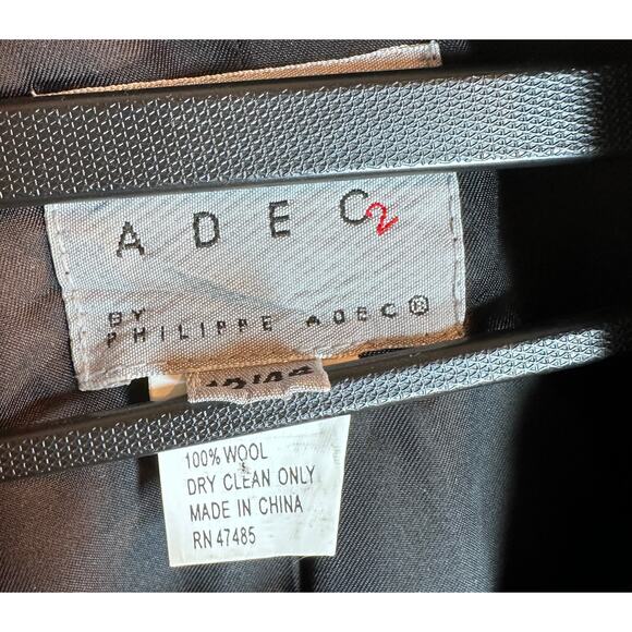 Adec 2 Tweed Wool Blazer Women's Size 12 Black White Frayed Jacket - Picture 4 of 4